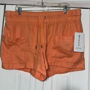 NWT Athleta Cabo linen 4” short shorts